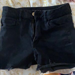 American Eagle black super stretch shorts